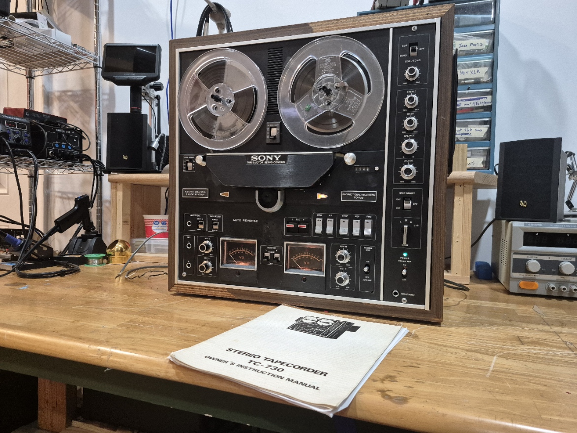 Sony TC-730 front view restored